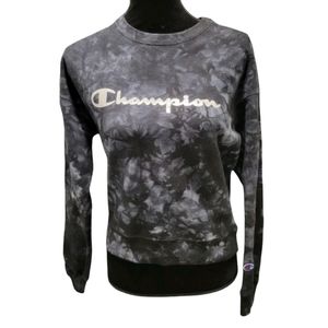 Womens Champion Scrunch Dye Crew Sweatshirt Size Small
